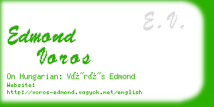 edmond voros business card